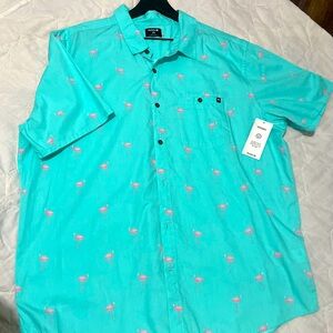Men’s Hurley button down casual shirt.  GREAT SUMMER FUN SHIRT!  NEW with tags.